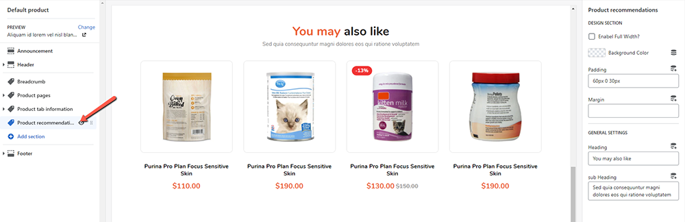 Product tab more info